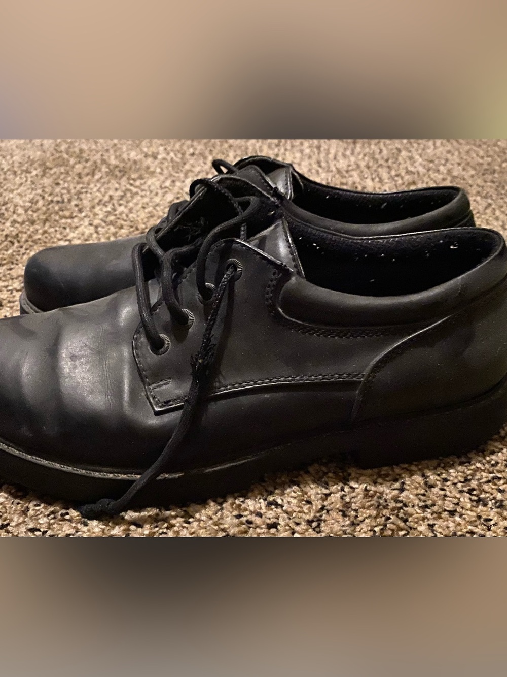 Men's Black Lace-Up Oxford Shoe